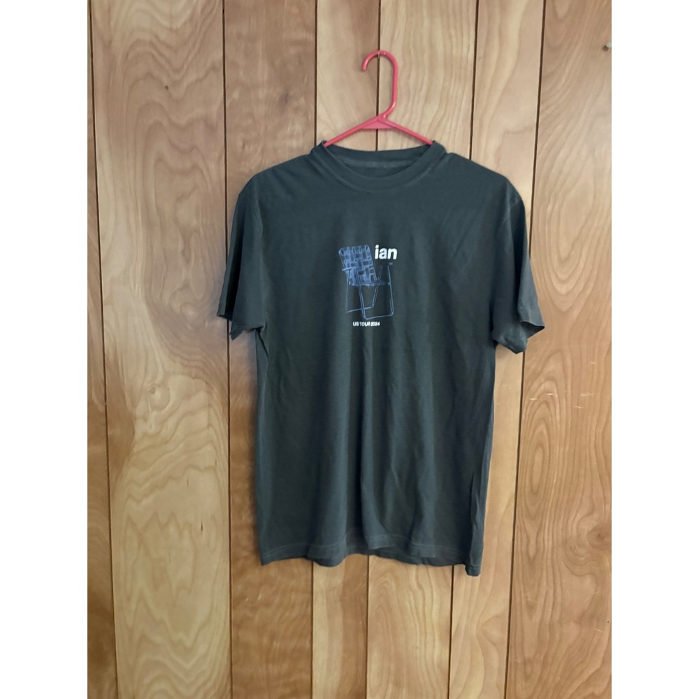 Ian US Tour 2024 Graphic T-Shirt Mens Medium Charcoal Grey Concert Tee